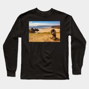 Three Cliffs Bay, Gower Long Sleeve T-Shirt